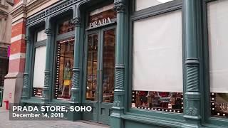 Blinds are lowered at SoHo Prada store as employee removes blackface items from display