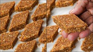 Sesame Peanut Barfi Recipe | Til Peanut Sweets | Sesame Seed Barfi | Easy Dessert Recipe | N'Oven