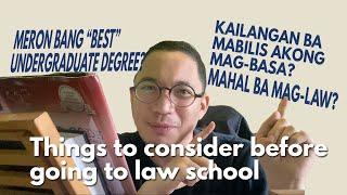 Things to consider before going to law school | Anong "best" pre-law course?