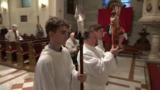 Velika noč praznik Jezusovega vstajenja procesija in maša cerkev Marije vnebovzete Domžale 31 3 2024