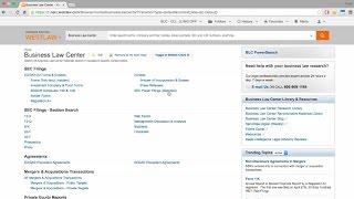 Explore the Business Law Center on Westlaw