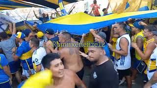 Fiesta de la 12 entrando a la cancha de San Lorenzo . Boca vs Sarmiento 1/02/24