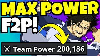 200K F2P - BEST TRICKS TO MAX YOUR POWER!!! [Black Clover Mobile]