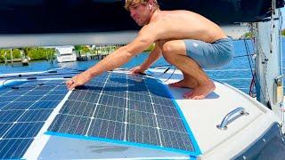 Installing Military-Grade Boat Monitoring and Security System & More Solar on Our Sailing Catamaran
