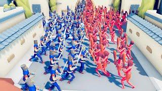 MEDIEVAL KING ARMY 100x vs 100x TRIBAL ARMY / Totally Accurate Battle Simulator ( TABS )