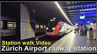 Zürich Airport railway station walk Video / Kleiner Rundgang beim Bahnhof des Flughafen Zürich.