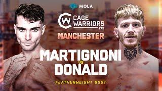 DAMON DONALD vs MATTEO MARTIGNONI | FULL MATCH | CAGE WARRIORS 175 | MOLA TV