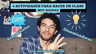 Cuatro actividades MUY BUENAS para hacer en clase ‍