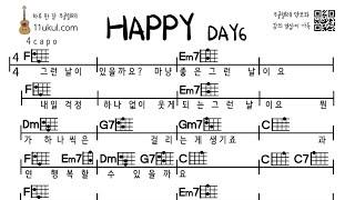 HAPPY(DAY6) 해피(데이식스) 우쿨렐레 쉬운곡 초보 코드 악보