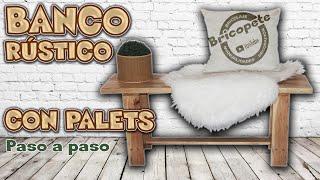 BANCO con PALETS Banco de madera reciclada DIY