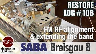 SABA Breisgau 8 pt. 10B. Completing the FM alignments, and extending FM band above available 100MHz.