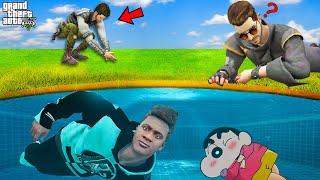 Franklin & Shinchan Hiding Underwater To Win $1,000,000 | Underwater Hide And Seek In GTA 5