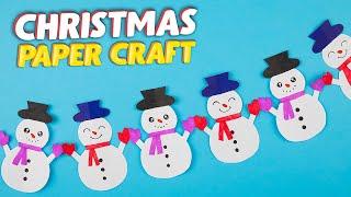 DIY Christmas Decor: How to Make a Super Easy Snowman Garland!