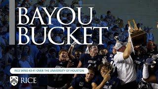 The Rice Owls win the Bayou Bucket 43-41 against the University of Houston