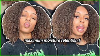 MY BLEACHED CURLY AFRO ROUTINE - maximum moisture retention  4a/4b natural hair | Arianna_LYF