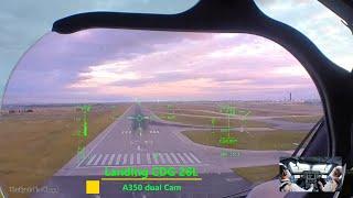 Best immersive A350 dual cam approach CDG