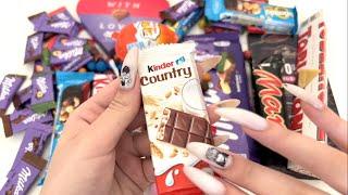 Candy ASMR - New Satisfying Video | Lots of Candies | Kinder Country Chocolate Bar Opening