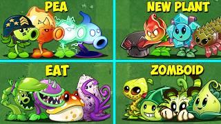 4 Team PEA x NEW x ZOMBOID x EAT - Who Will Win? - Pvz 2 Team Plant Battlez