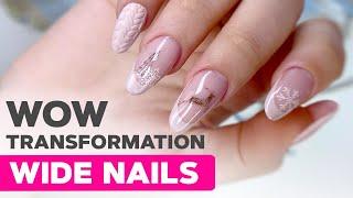 Fixing Wide Nails | Nail Extension Paper Forms | Sweater Nail Design