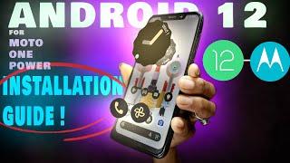 ANDROID 12 FOR MOTO ONE POWER INSTALLATION GUIDE - Step By Step | Clean Installation