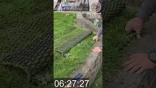 DIY Lawn repair with Hybrid mat 2 of 3. #SpringOnShorts #lawnmowerrobot #worx