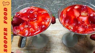 Strawberry Pudding Dessert Recipe By Sooper Food | Easy Strawberry Pudding | Easy Dessert Recipe