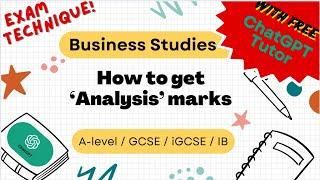 CIE Business Studies Exam Technique - Analysis