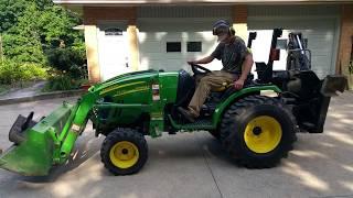 John Deere 2520 with a Backhoe and 2025r with a Loader, Part 1