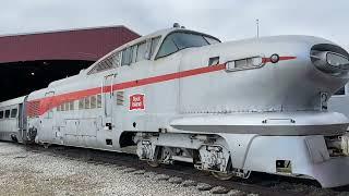 National Railroad Museum: General Motors Aerotrain moved outside on April 27, 2022