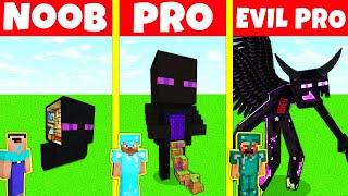 Minecraft Battle: NOOB vs PRO vs EVIL PRO: ENDERMAN HOUSE BUILD CHALLENGE / Animation