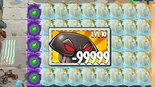 PvZ 2 - How many plants use 1 Power Up to free 40 Frozen Wallnut Plants?