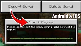 How to EXPORT/BACK UP your MCPE 1.21+ Worlds IN GAME (No files, No Computer) (Secret Settings)