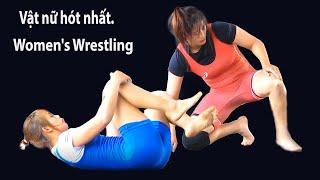 VẬT NỮ .HỘI LÀNG HAY NHẤT. Vietnamese village women's wrestling. ベトナム村女子レスリング.