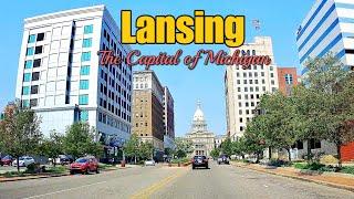 LANSING Michigan , Driving in Lansing ,  The Capital of Michigan