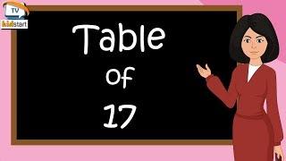 Table of 17 | Rhythmic Table of Seventeen | Learn Multiplication Table of 17 x 1 = 17 | kidstartv