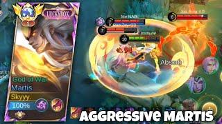 MARTIS PERFECT & SUPER AGGRESSIVE GAMEPLAY!! ( BEST BUILD 2024 ) MLBB