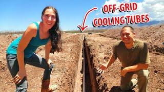 Earth Tube Air Conditioning System Install Continues | Geothermal Cooling