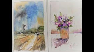 EXTREME BEGINNERS - Western Landscape & Flower Paintings with Chris Petri