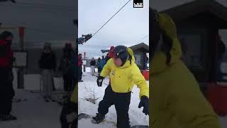 These Scottish lads trying to figure out the ski lift is hilarious 