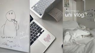 uni vlog ⊹₊ | cozy days at the end of fall semester, studying, 8am classes, out and about