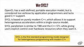 Heterogeneous parallel programming with open standards using oneAPI and Data Parallel C++