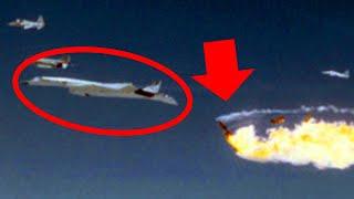 XB-70 Bomber Hits an F-104 Fighter