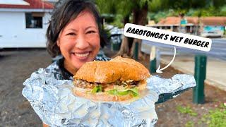 Rarotonga's Famous WET BURGER | Where to eat in the Cook Islands | Rarotonga Food Tour