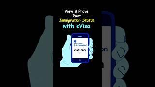 How to view and prove your immigration status with e Visa. #evisa