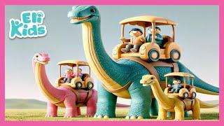 Dinosaur Bus Family #2 | Winter Version | Eli Kids Songs & Nursery Rhymes