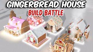 GINGERBREAD HOUSE BUILD BATTLE in BLOXBURG