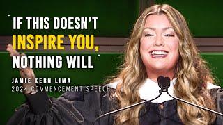 “Life-Changing” COMMENCEMENT SPEECH GETS HISTORIC STANDING OVATION  | Jamie Kern Lima 2024