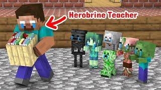 Monster School : Goodbye Teacher Herobrine !! - Minecraft Animation