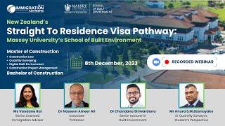 Webinar Recording | Massey Uni - Construction Course | Straight To Residence Visa Pathway | IANZ