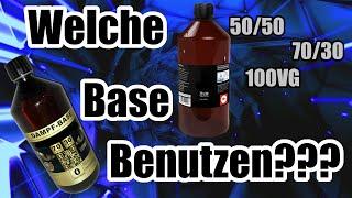 50/50 70/30 100VG? Welche Base benutzen? Schnell und einfach erklärt Base E-Zigarette Unterschiede